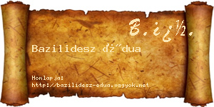 Bazilidesz Édua névjegykártya